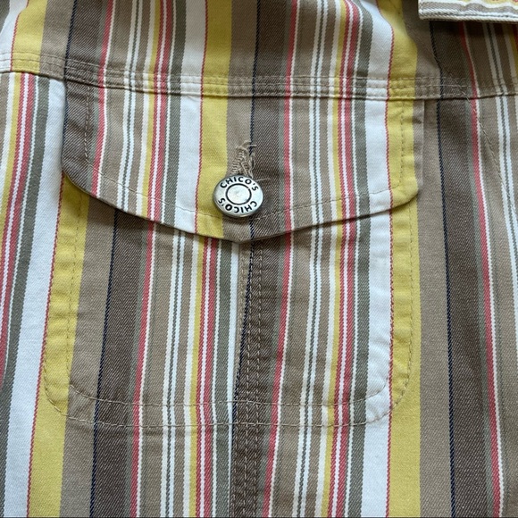 Chico's Striped Stretch Jacket Size L / 12 / Chico’s 2 - Picture 5 of 15